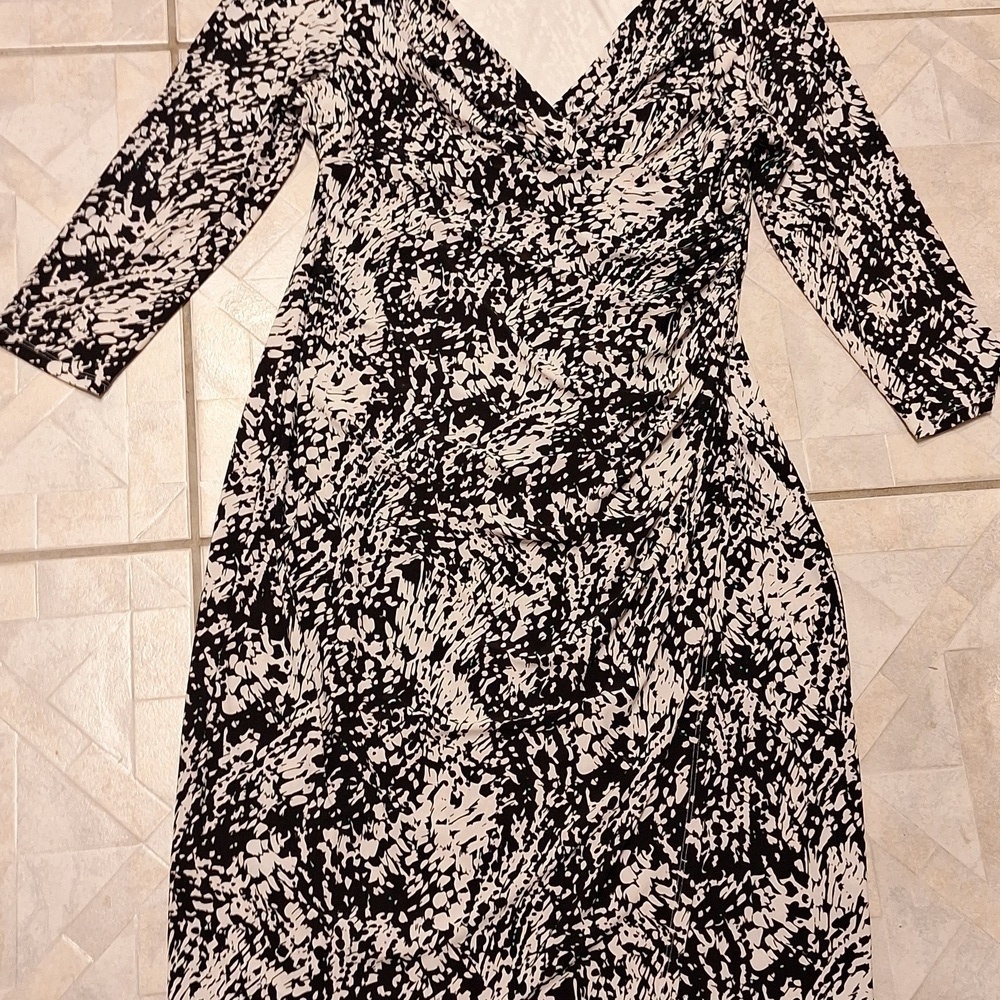 Y women's American Living stretch black/white dress size 14